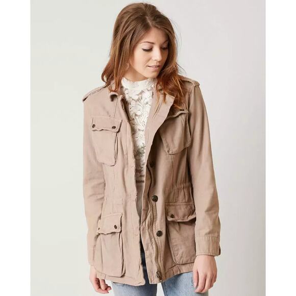 Free People Not Your Brother's Jacket Military Surplus in "Rose" light brown M - Picture 1 of 11